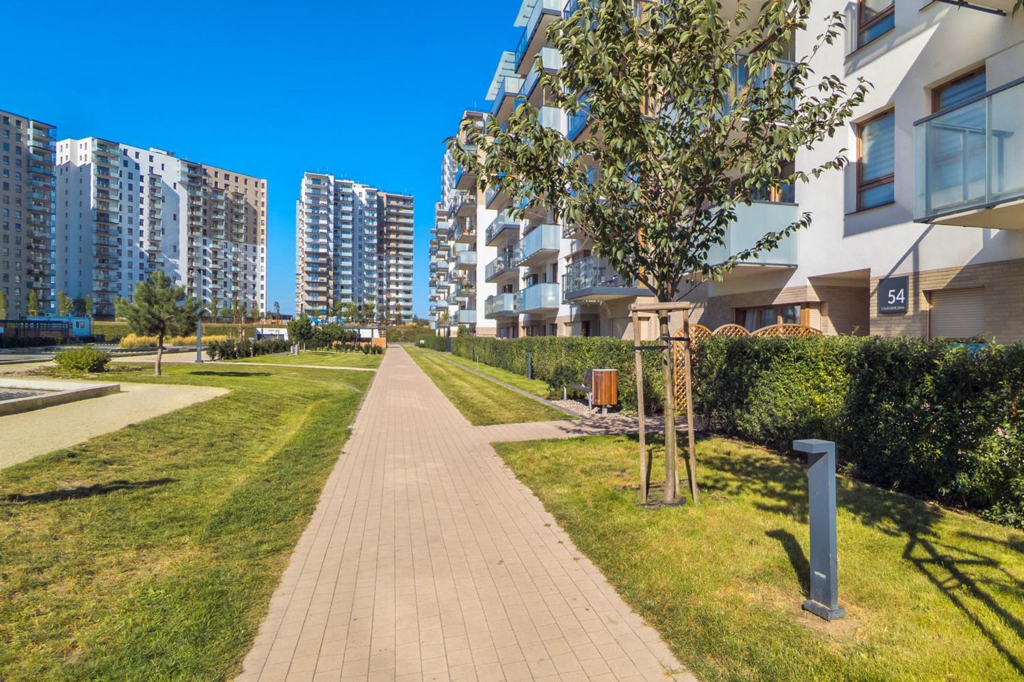 Starowiejska Apartment With Balcony Next To Arena Gdansk Stadium By Noclegi Renters Exterior foto